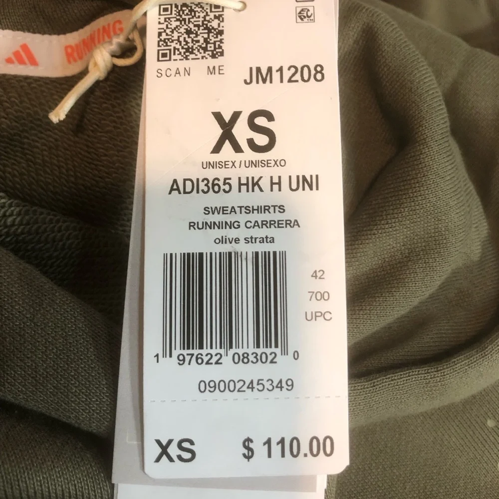 adidas H. Koumori Running Reflective Pullover Sweatshirt Hoodie JM1208 Size XS